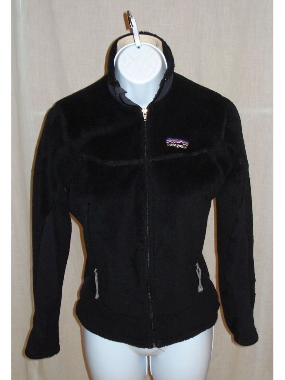 Vintage Patagonia R2 Black Fleece Women's Jacket Medium Full Zip USA 25141 FA02